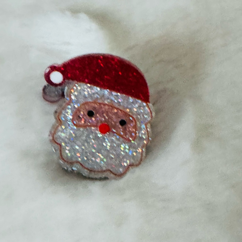Santa Mini Hair Claw Clip, Christmas